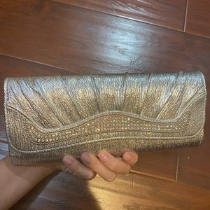 Silver new party clutch